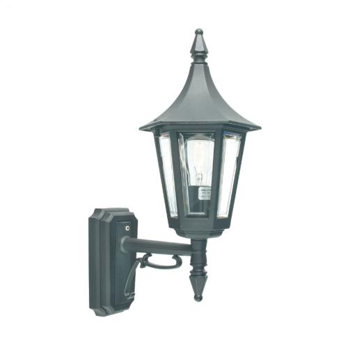 Vægarmatur Rimini Upp, Sort, 46W, E27, IP54, Norlys, 259B