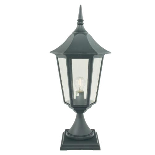 Modena Portstolpe, Svart, 77W, IP54, E27, Norlys 300B