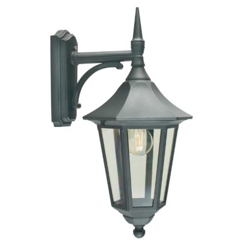 Væglampe Modena Ned, Sort, 77W, E27, IP54, Norlys 351B