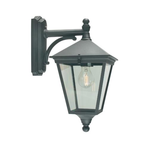 Vægarmatur London Ned, Sort, 77W, E27, IP54, Norlys 481B