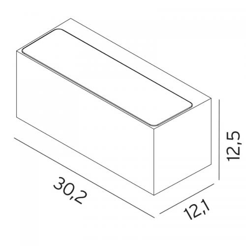 Väggarmatur Asker BIG LED 4000K Gr