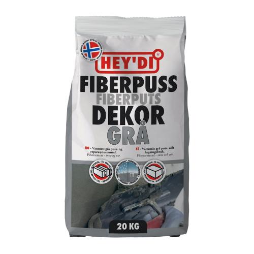 Hey'di Fiberpuds Dekor 20kg Grå