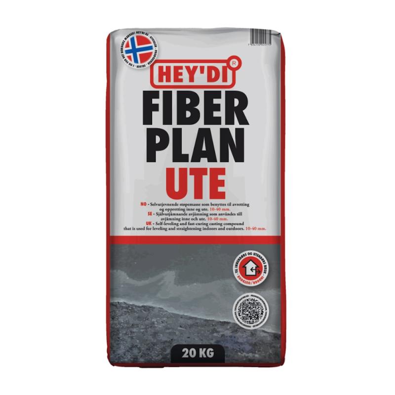 Hey'di Avjämning Fiberplan Utomhus 20kg