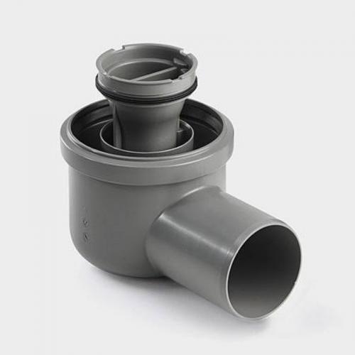 Utloppshus Unidrain 2411 Ø75 mm Sida