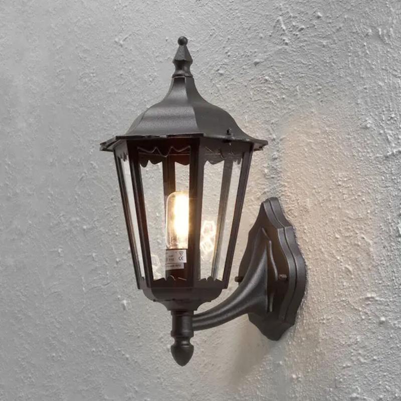 Firenze Væglampe Op E27 100W 230-240V IP43 Sort Konstsmide