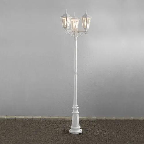 Firenze 3-Armet Stolpelampe Inklusive Stolpe E27 220cm 230-240V IP43 Hvid Konstsmide