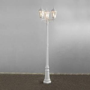 Firenze 3-Armet Stolpelampe Inklusive Stolpe E27 220cm 230-240V IP43 Hvid Konstsmide