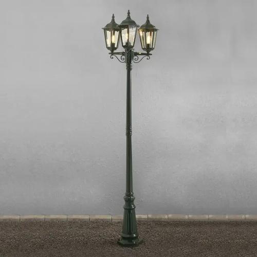 Firenze 3-Armet Stolpelampe Inklusive Stolpe E27 220cm 230-240V IP43 Grøn Konstsmide