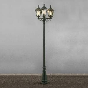 Firenze 3-Armet Stolpelampe Inklusive Stolpe E27 220cm 230-240V IP43 Grøn Konstsmide