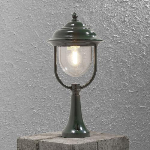 Parma Gate Post Light Including Post E27 230-240V IP43 Green Konstsmide