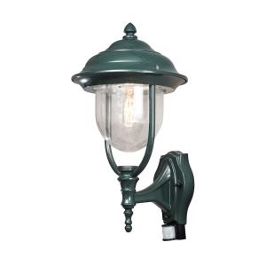 Firenze Wall Lamp Up E27 PIR, Green , 230-240V, IP44, 75W, Konstsmide