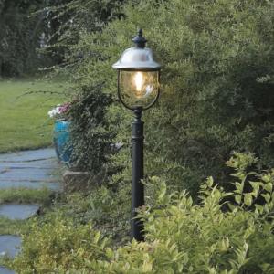Parma Garden Lamp With Post E27 230-240V IP43 Black Konstsmide