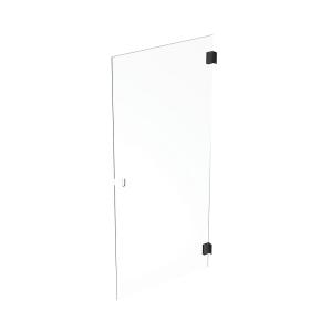 Contura Shower, Showerama Art Shower Door Without Profiles, 67.5cm, Matt Black