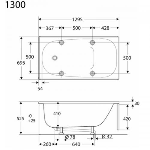 Ifö Caribia BK 1300 0371351 - Endast karet
