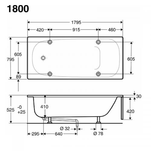 Ifö Caribia BK 1800 0371851 - Endast karet
