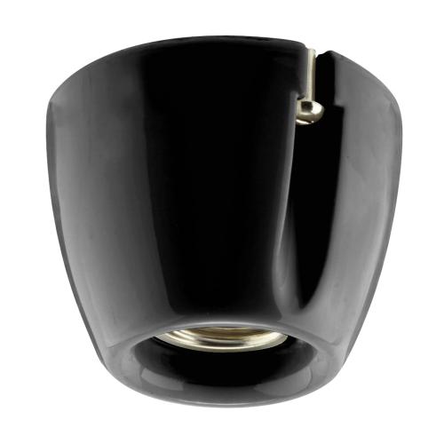 Fodlygteholder, Lige, 230V, 75W, IP20, E27, Sort, IFÖ ELECTRIC