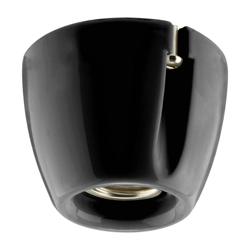 Fodlygteholder, 230V, 75W, IP20, Vinklet E27, Sort, IFÖ ELECTRIC