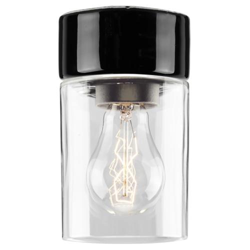 Opus 100 Klar, Lige, 230V, IP44, E27, Sort, IFÖ ELECTRIC