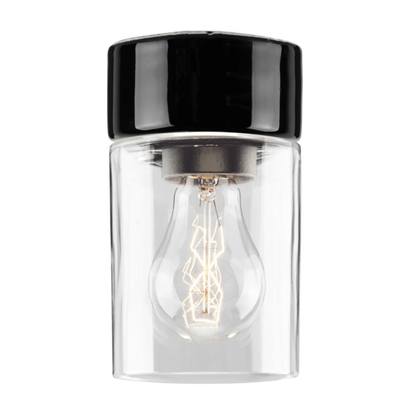 Opus 100 Clear, Lige, 230V, IP44, E27, Sort, IFÖ ELECTRIC