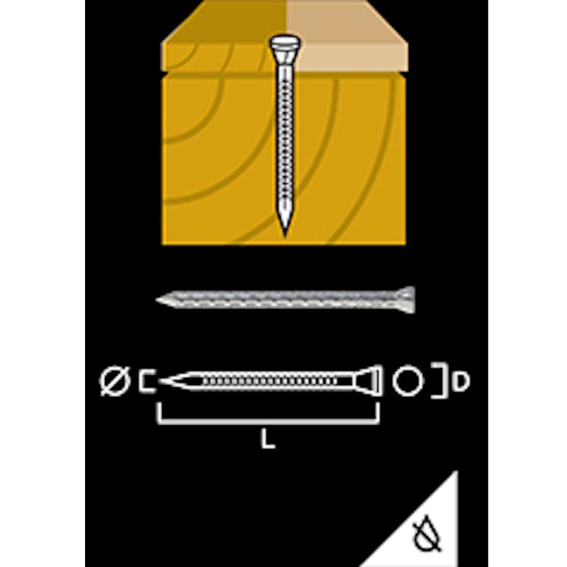 Huggen Spik 25x2,4mm 1000St Gunnebo