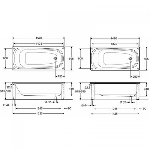 Ifö Caribia BK-HF 15 vit 0371540 - Endast karet