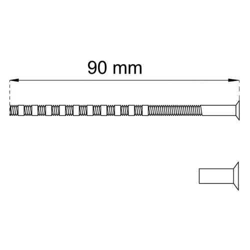 TRYCKESKRUV M4X90 MÄSSING 2ST