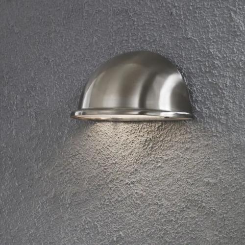 Torino Halvmåne Loftlampe E14 230-240V IP23 Rustfrit Stål Konstsmide