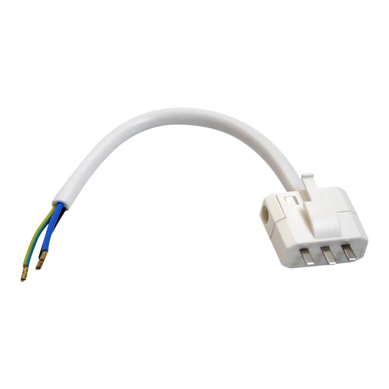 Sladdställ 15cm Med DCL Lamppropp 6A 230V Vit 5st Electrica