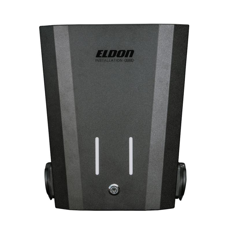 Ladeboks Duo Smart 3-Fase 32A 2x22kW IP54 Eldon Installation