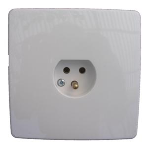 Lamp Outlet Wall, 6A, 2-Pole+Earth, White, Solar Plus 1890554
