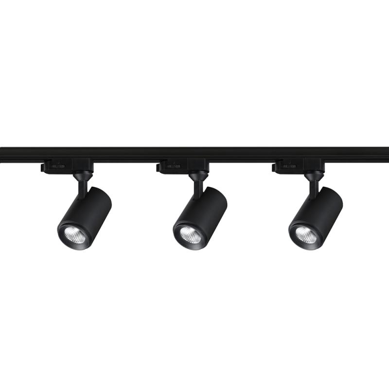 Sporlygte 1-Faset 3x7W 230V 3000K IP20 Sort Designlight