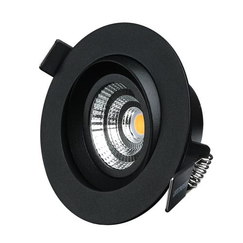 Downlights M Penny 7,4W 230V 3000K IP44 Sort 6stk Designlight