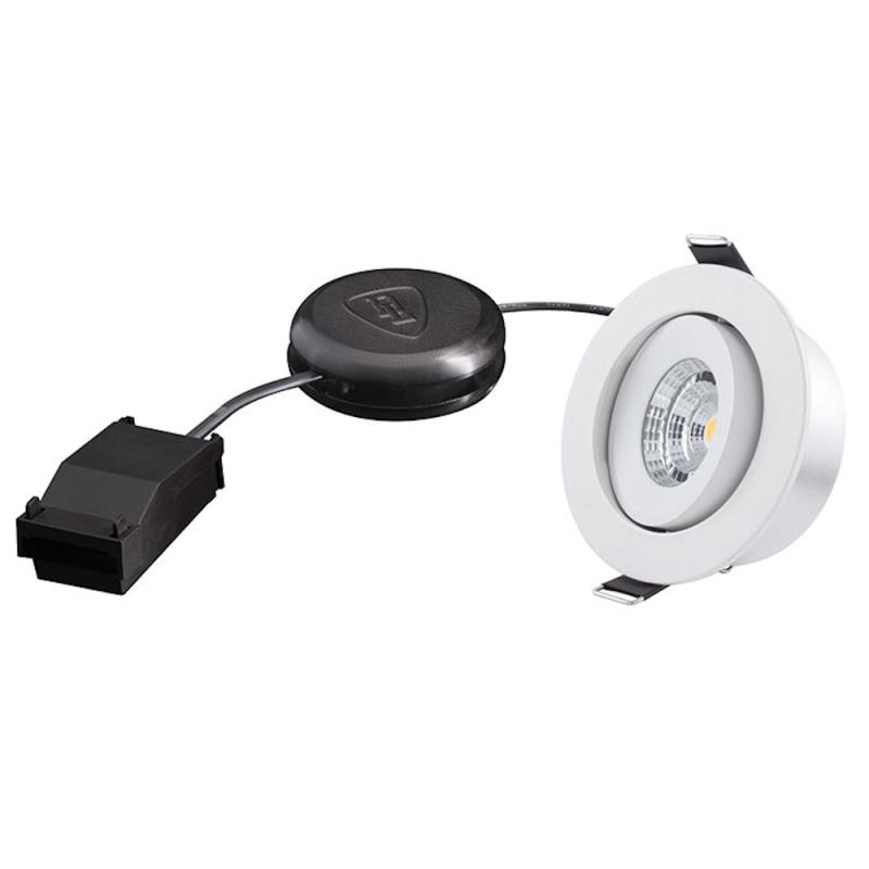 Downlight Tilt 6,8W 230V 3000K IP44 Hvid Designlight