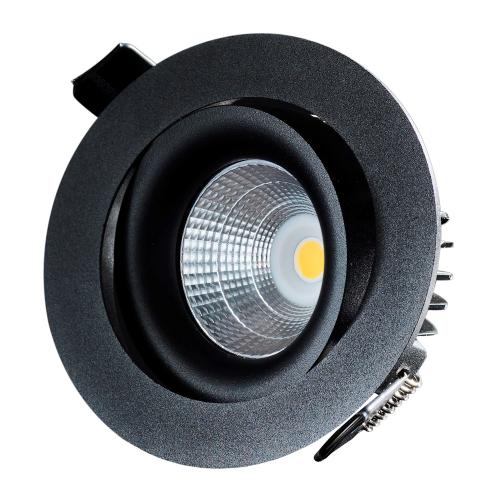 Downlight Tilt 7W 3000K IP21 Sort Designlight