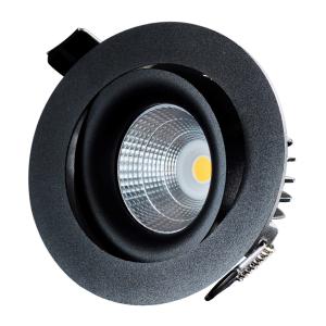 Downlight Tilt 7W 3000K IP21 Black Designlight