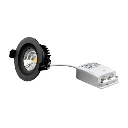 Downlight 4,2W 230V 3000K IP44 Sort Designlight