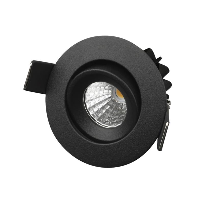 Mini Downlight Tilt 4,2W 230V 3000K IP21 Sort Designlight