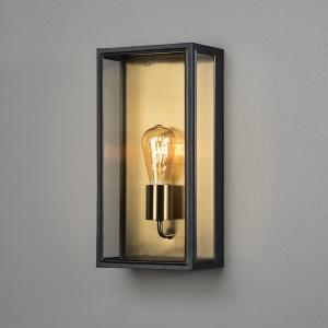 Carpi Wall Light Large E27 Black/Brass-Plated, Konstsmide