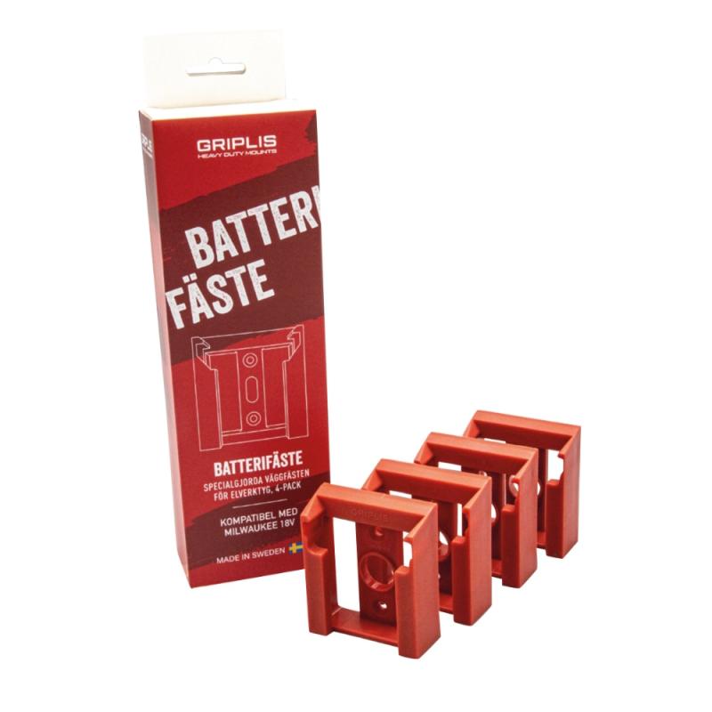 Batterihållare Milwaukee 18V 4st Griplis