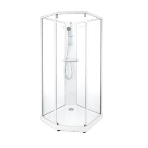 Contura Shower, Showerama Classic Pentagonal Shower Cabin, 90x80x208cm, White