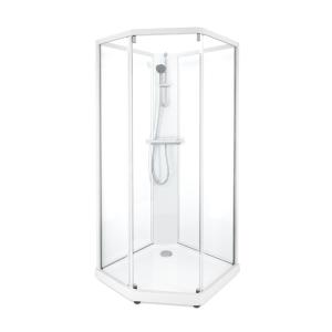 Contura Shower, Showerama Classic Pentagonal Brusekabine, 90x90x208cm, Hvid