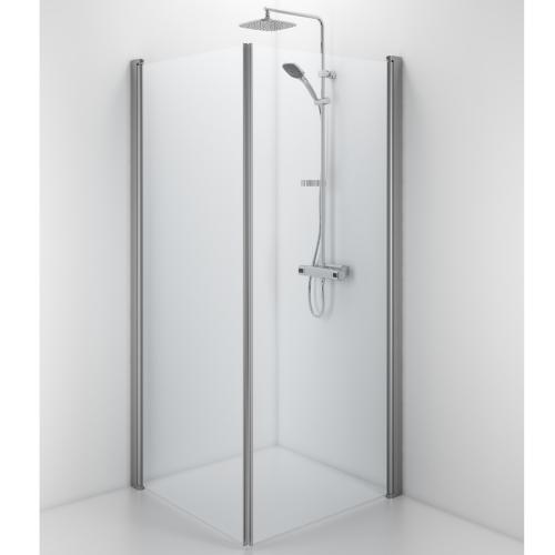 Duschhörn Ifö Space SPNK Rak m Handtagsprofil , 80x80, 90x90