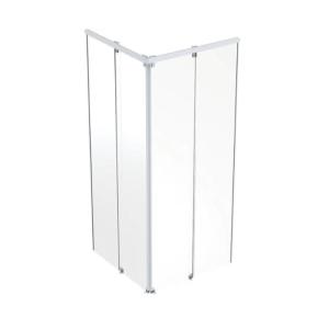 Contura Shower, Shower Frame Square, 90x90cm, White, Glass Transparent