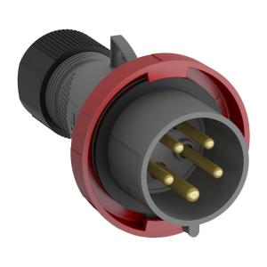 Amphenol Plug 16A 5 Poles 400V IP67 Red