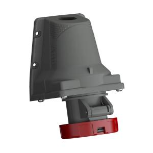 Amphenol Wall Socket 16A 400V IP67 Red