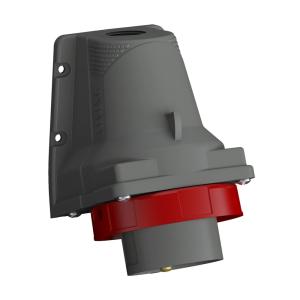 Amphenol Wall Inlet 32A 346-415V IP67 Red