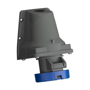 Amphenol Surface-Mount Socket 32A 200-250V IP67 Blue