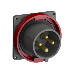 Amphenol Wall Socket 32A 4 Poles 380-415V IP67 Red