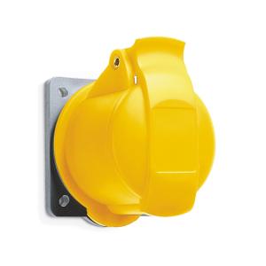 Amphenol Wall Socket 16A CEE 216-4 IP44 Panel Yellow