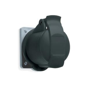 Amphenol Wall Socket 16A CEE 316-7 IP44 Panel Black